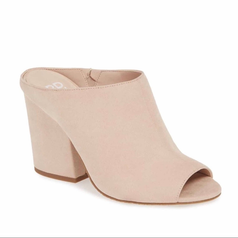 BP Greta pink suede mules